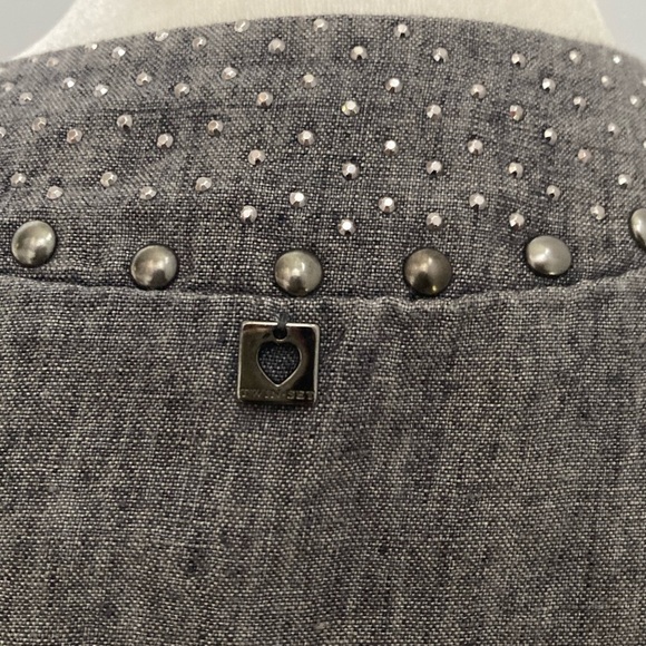 Twin-Set Simona Barbieri V Neck Tiered Mini Dress with lace up Detailing - Picture 6 of 9